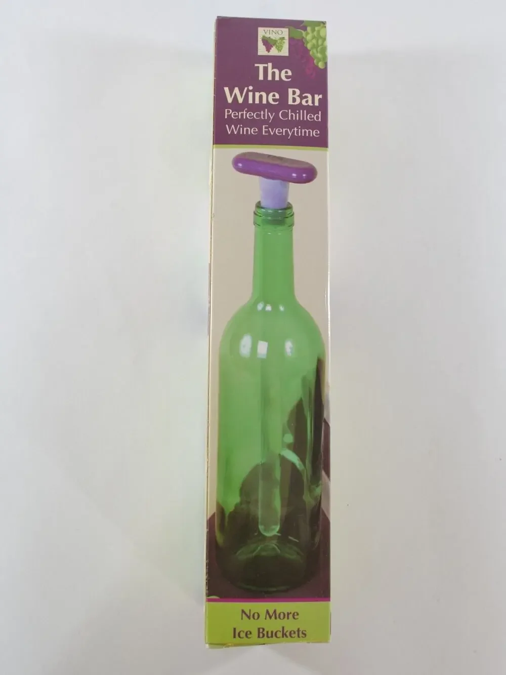 THE WINE BAR Bottle Stopper Chill Wand Rod Vine FREEZE REUSE